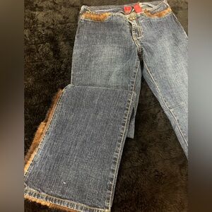 Vintage Buffalo Fur-Trimmed Bell Bottoms size 26